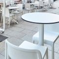 Стіл QUATRO FIX ø 80 ANTRACITE-MARBLE3